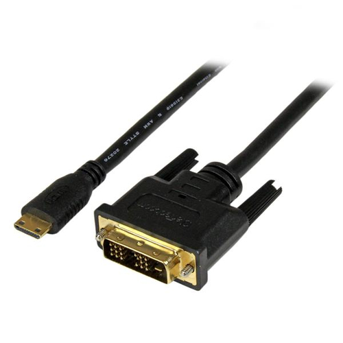 Adaptador cable 2m mini hdmi a dvi-d para tablet y camara .