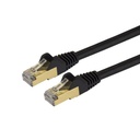 Cable de red ethernet cat6a blindado stp de 0.9m negro