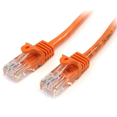 Cable 1m naranja red 100mbps cat5e ethernet rj45 snagless