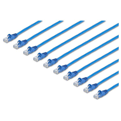 Cable de red rj45 cat6 azul de 4.5m - pack de 10 - sin enganche