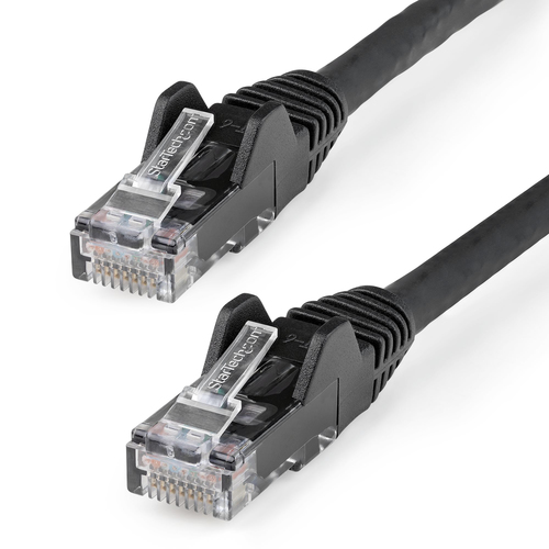 Cable ethernet cat 6 de 1m lszh patch utp sin enganches negro