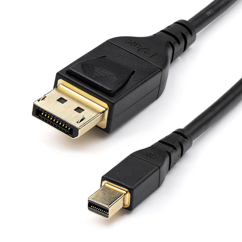 Cable mini dp a displayport 1 4 de 1m - 8k 60hz certificado vesa