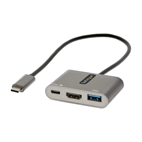 Adaptador multipuertos usbc a hdmi de 4k pd 3.0 usb 3.0