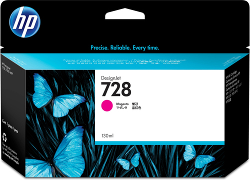 Hp 728 magenta 130ml tinta amplio formato f9j66a