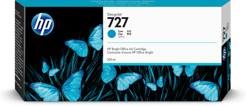 Hp 727 cyan 300ml tinta amplio formato f9j76a