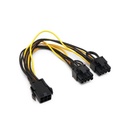 Cable De Poder BRobotix PCI-E (6-pin) Hembra - 2 x PCI-E (8-pin) Macho 20cm