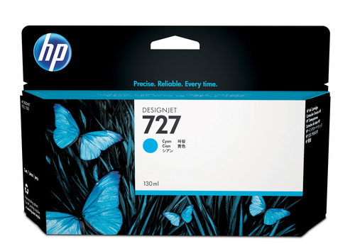 Hp 727 cyan 130ml tinta amplio formato b3p19a