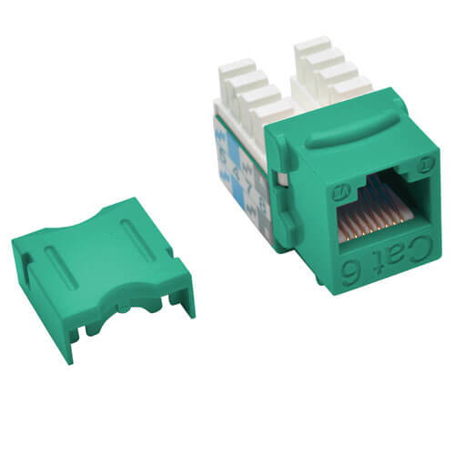 Conector keystone jack 110 punchdown cat6/cat5e verde