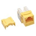 Conector keystone jack 110 punchdown cat6/cat5e amarillo