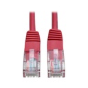 Cable patch cat5e utp moldeado 350mhz rj45 m/m rojo 1.52m