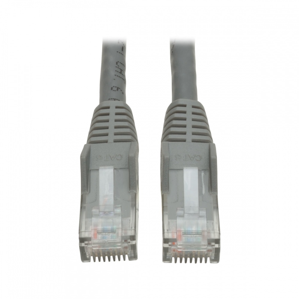 Cable patch cat6 utp moldeado snagless rj45 m/m gris 2.13m