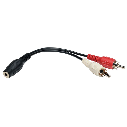 Divisor y de cables 3.5mm mini audio estereo a 2 rca m 15.24cm