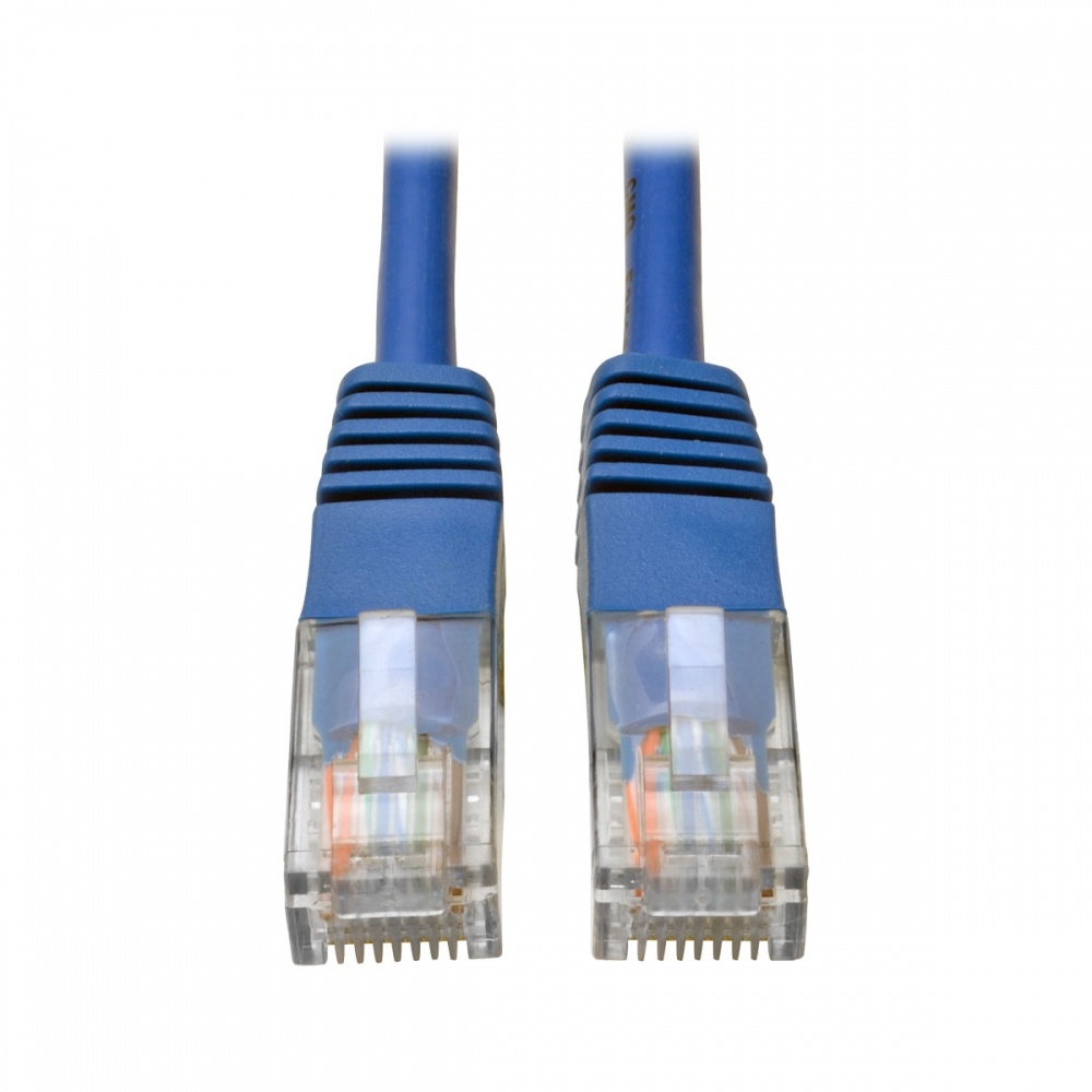 Cable patch cat5e utp moldeado 350mhz rj45 m/m azul 30.5cm