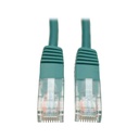 Cable patch cat5e utp moldeado 350mhz rj45 m/m verde 0.91m