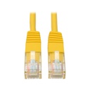 Cable patch cat5e utp moldeado 350mhz rj45 m/m amarillo 30.5cm