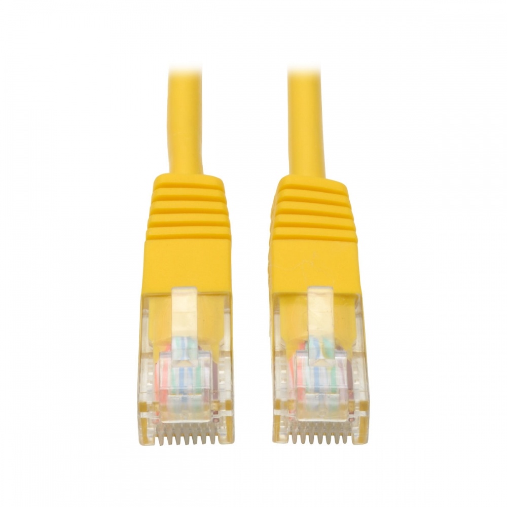 Cable patch cat5e utp moldeado 350mhz rj45 m/m amarillo 1.52m