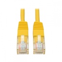 Cable patch cat5e utp moldeado 350mhz rj45 m/m amarillo 1.52m