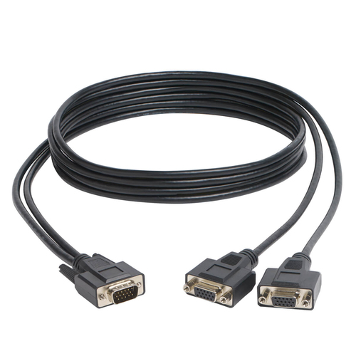 Cable divisor en y vga de alta resolucion hd15 m a 2x h 1.83m