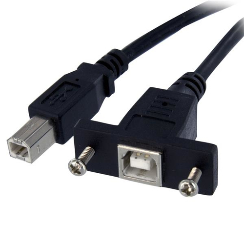 Cable 0.3m extensor usb b montaje en panel hembra a macho .