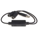 Cable adaptador 0.4m usb a ps2 para raton mouse y teclado .