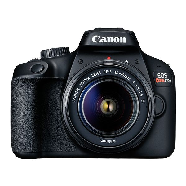 Camara Canon EOS Rebel T100 con Lente EF-S 18-55mm 18MP 2.7' FullHD