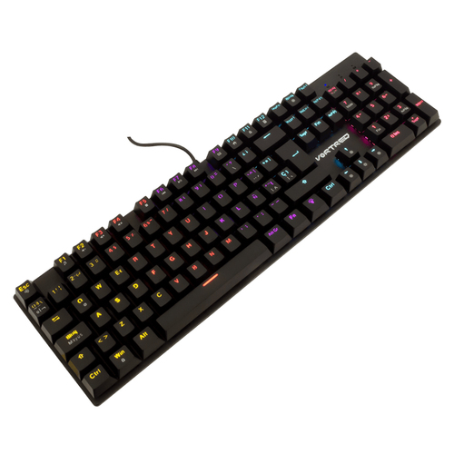 Teclado mecánico gamer vortred v-930440 - negro