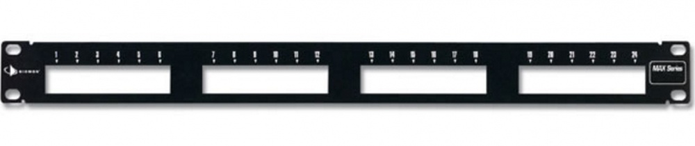 Patch panel max modular, de 24 puertos, plano, 1ur