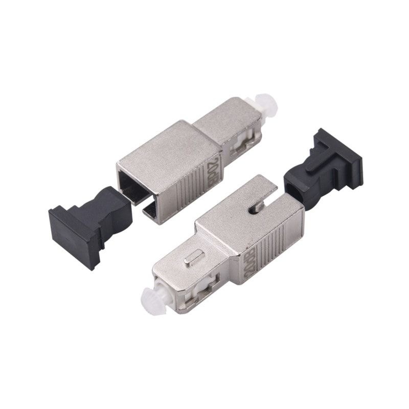 Atenuador óptico macho-hembra con conector sc/upc de 15db para fibra monomodo 