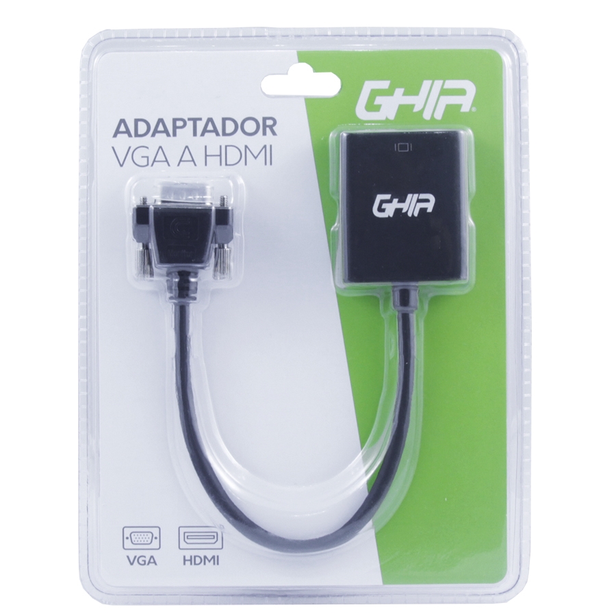 Adaptador ghia vga macho a hdmi hembra (Open Box)