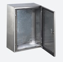 Gabinete de acero inoxidable ip66 uso en intemperie (200 x 300 x 150 mm) con placa interna galvanizada.