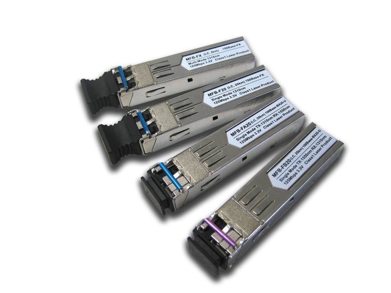 Tranceptor mini-gbic sfp 100mbps lc 1310nm para fibra mono modo 20 km