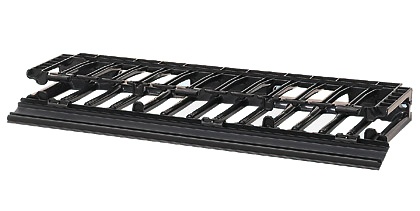 Organizador de cables horizontal netmanager, sencillo (solo frontal), para rack de 19in, 1ur