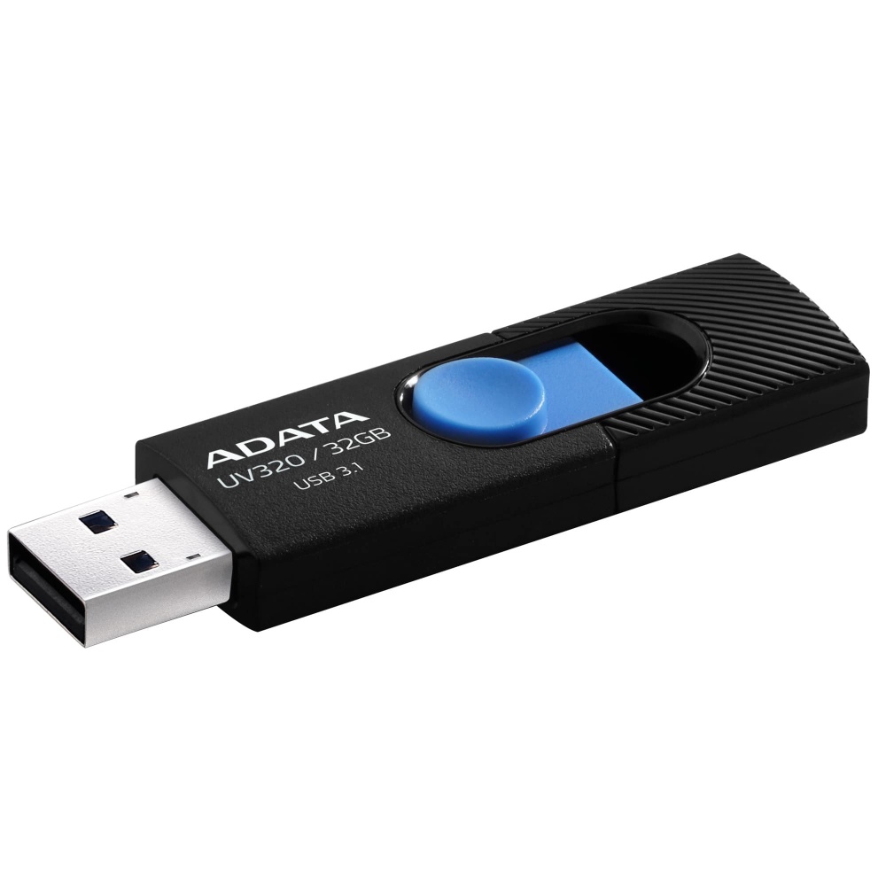 Memoria adata 32gb usb 3.2 uv320 retractil negro-azul