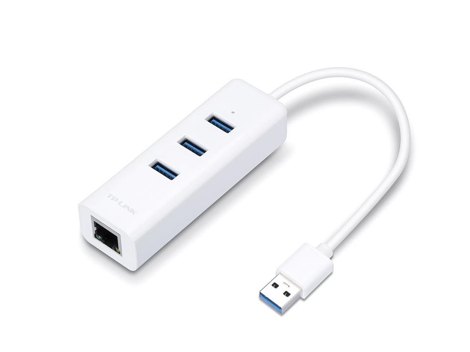 Adaptador usb hub tp-link ue330 / 3 puertos usb 3.0 + 1 adaptador ethernet 1gbps / plug and play