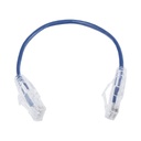 Cable de parcheo slim utp cat6 - 20 cm azul diámetro reducido (28 awg)