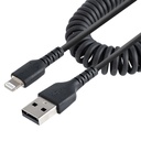 Cable 50cm usb a lightning mfi en espiral carga de iphone