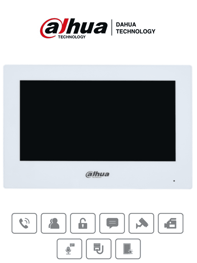 Monitor IP Dahua Con Pantalla Táctil 7” Alámbrico