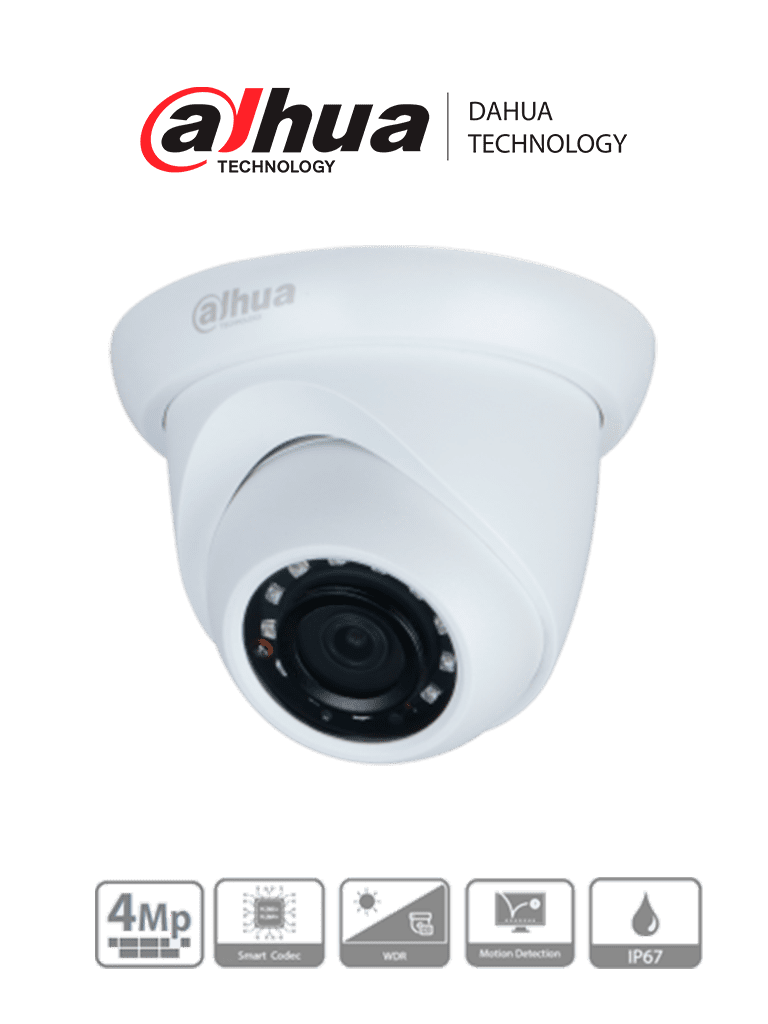 Cámara IP Domo IR Para Interiores/Exteriores Dahua HDW1431S Alámbrico 2688 x 1520 Pixeles Día/Noche