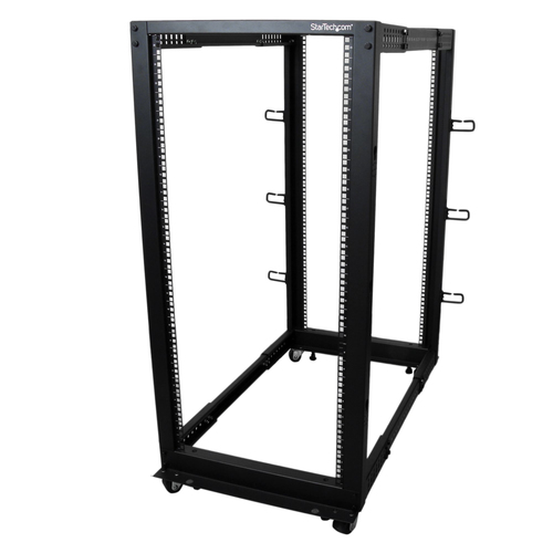 Rack marco abierto profundidad ajustable de 4 columnas 25u  .