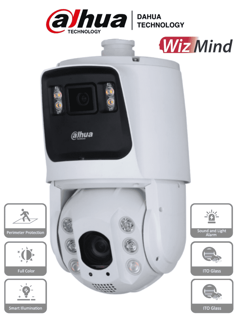 Dahua dh-sdt7c424-4f - camara ip ptz dual de 4 megapixeles/ 24x de zoom optico/ iluminadores dual 30 metros de luz visibley 150 