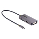 Adaptador de video usbc hdmi vga dvi 4k 60hz aluminio