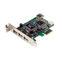 Adaptador tarjeta pci express perfil bajo 4 puertos usb 2.0 .