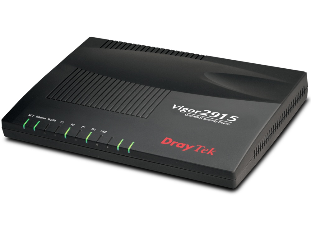 Draytek vigor2915 - router multi-wan balanceador de cargas/ 2 puertos wan gigabit rj45/ hasta 4 puertos lan gigabit/ capacidad d