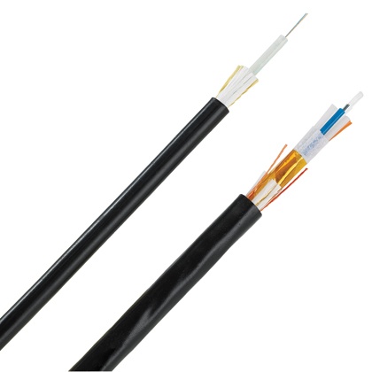 Cable de fibra óptica de 12 hilos, monomodo os2, interior/exterior, loose tube 250um, no conductiva (dieléctrica), ofnr (riser),