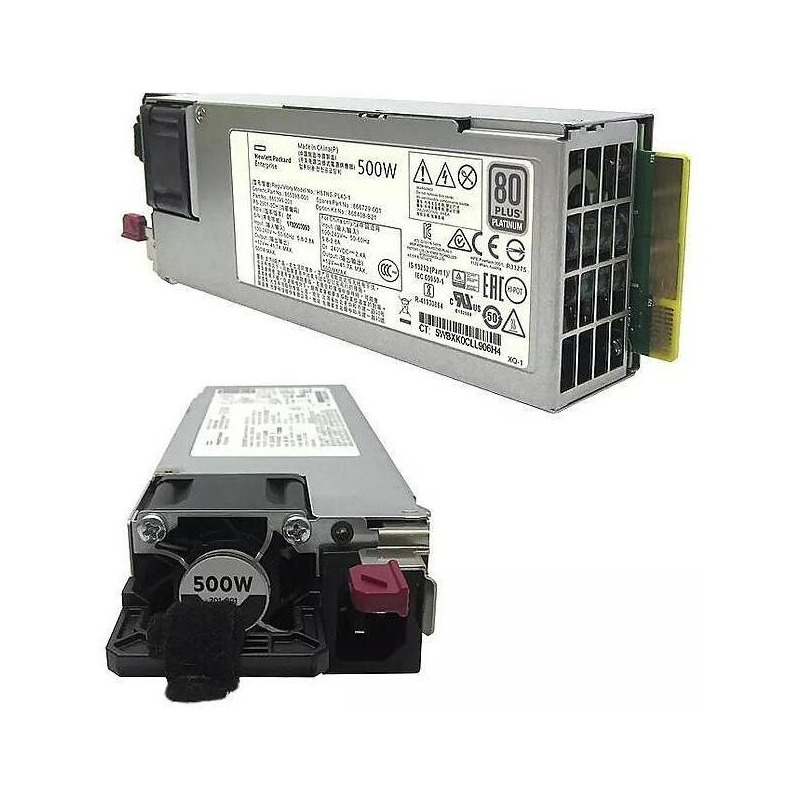 Fuente de Poder para Servidor HPE 500W 80 PLUS Platinum