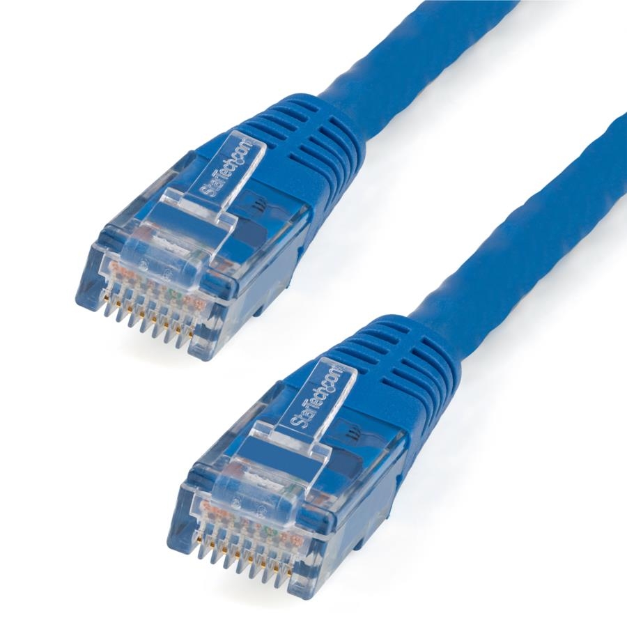 Cable de red 1.8m categoria cat6 utp rj45 gigabit ethernet etl - patch moldeado - azul - startech.com mod. c6patch6bl