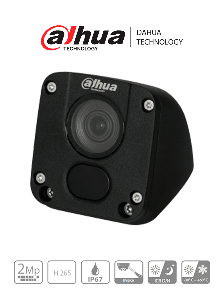 Dahua ipc-mw1230dn-hm12 - camara ip para vehiculos de 2 megapixeles/ lente de 2.8mm/ 115 grados de apertura/  ir de 30 mts/ anti