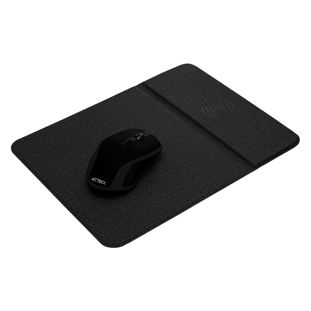 Mouse Acteck Óptico KM110 Mousepad Con Carga Inalámbrica RF Inalámbrico 1600DPI