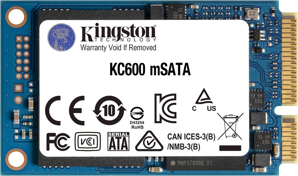 Unidad SSD Kingston KC600 512GB SATA III mSATA