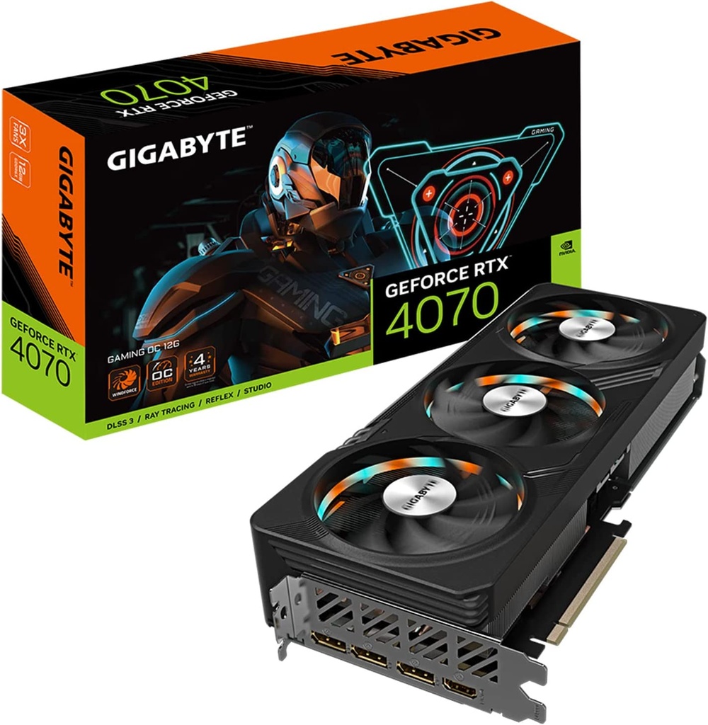 Tarjeta De Video Gigabyte NVIDIA GeForce RTX 4070 GAMING OC 12G 12GB 192-bit GDDR6 PCI Express 4.0